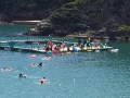 8月7日の　(_・ ゝ ＼△　　と一緒に泳げる海水浴場の様子