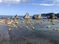 海上の奇岩〝橋杭岩〟